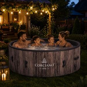 Dmuchane SPA Ogrodowe Hydromasaż 4-osobowe Okrągłe 180 cm Basen Corciano