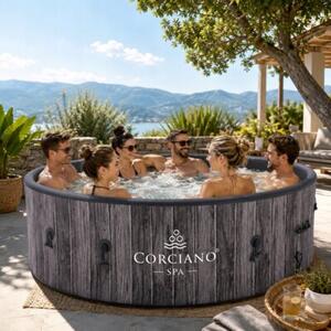 Dmuchane SPA Ogrodowe Hydromasaż 4-osobowe Okrągłe 180 cm Basen Corciano