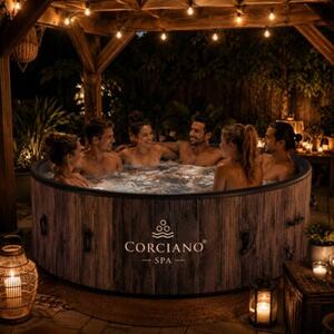 Dmuchane SPA Ogrodowe Hydromasaż 4-osobowe Okrągłe 180 cm Basen Corciano