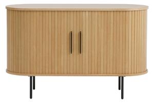 Komoda w dekorze dębu z drzwiami przesuwnymi w naturalnym kolorze 120x76x45 cm Nola – Unique Furniture