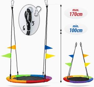 Bocianie Gniazdo Huśtawka Ogrodowa Dla Dzieci 100Cm Duża Mocna 150Kg Xxl