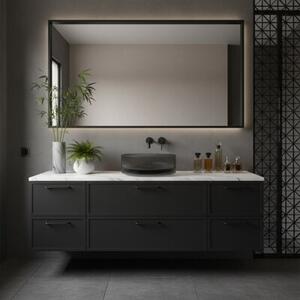Umywalka nablatowa HYDROSAN BRILLANT2-BL-400 Okrągły Czarny