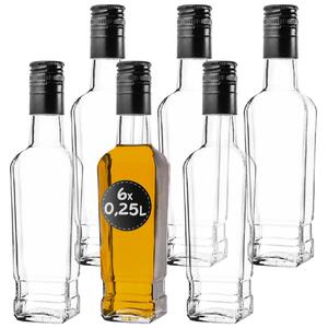 Butelka z korkiem Mocali 0,25L z zakrętką, 6 szt