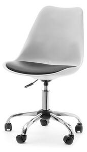 Krzesło obrotowe z miękkim siedziskiem luis move biało-czarne
