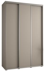 Szafa przesuwna wysoka Dakota 1 160, gł. 45 cm kaszmir + kaszmir + srebrny
