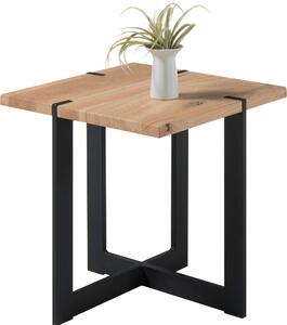 Stolik kawowy z blatem dębowym 45x45 cm