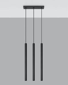 Lampa wisząca PASTELO 3 czarna - 3 (listwa)