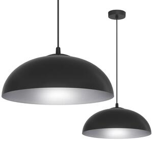 Lampa wisząca Light Home LH Misa 1xE27 klosz 37cm czarny/srebrny