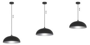 Lampa wisząca Light Home LH Misa 1xE27 klosz 37cm czarny/srebrny