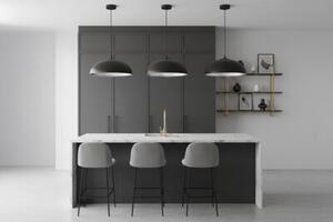 Lampa wisząca Light Home LH Misa 1xE27 klosz 37cm czarny/srebrny