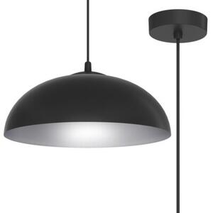 Lampa wisząca Light Home LH Misa 1xE27 klosz 37cm czarny/srebrny