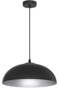 Lampa wisząca Light Home LH Misa 1xE27 klosz 37cm czarny/srebrny
