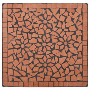 Ciemnopomarańczowy 3-cz. mozaikowy zestaw mebli – Farren