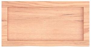 Półka, brązowa, 60x30x(2-4) cm, lakierowane lite drewno dębowe