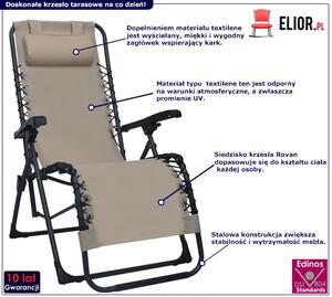Szarobrązowe składane krzesło tarasowe – Rovan