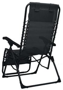 Czarne składane krzesło tarasowe – Rovan