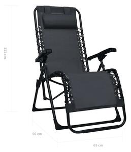 Czarne składane krzesło tarasowe – Rovan