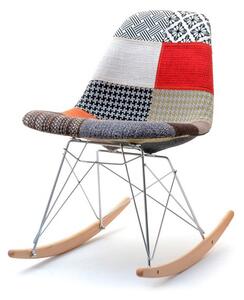 Designerski fotel bujak do nowoczesnych wnętrz w styu boho mpc roc tap patchwork