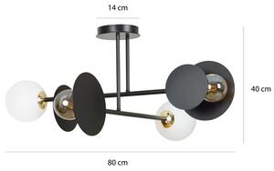 Biała metalowa lampa sufitowa - D008-Intis