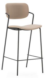 Beżowe hokery zestaw 2 szt. (wysokość siedziska 68 cm) Maika – Marckeric