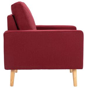 3-osobowy zestaw wypoczynkowy z fotelem, winna czerwień - Eroa 3X