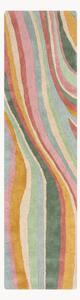 Ręcznie tuftowany chodnik z wełny z wypukłą strukturą Abstract Flow