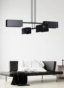 Czarna regulowana lampa wisząca w stylu loft - D019-Hertis