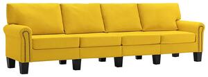 Czteroosobowa żółta sofa - Alaia 4X