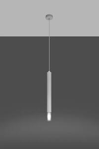 Biała punktowa lampa wisząca tuba - S159-Tixa