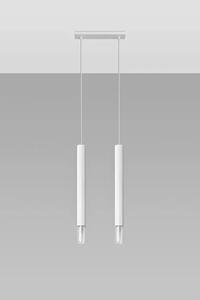 Biała podwójna lampa wisząca tuba - S160-Tixa