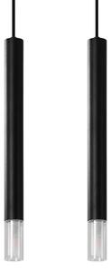 Czarna podwójna lampa wisząca tuba - S160-Tixa
