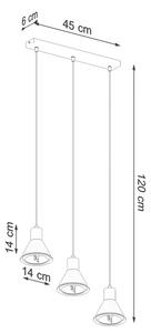 Biała lampa wisząca nad stół punktowa - S171-Koria