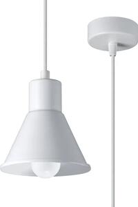 Biała industrialna lampa wisząca - S166-Melvi