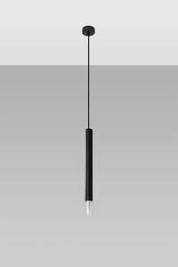 Czarna punktowa lampa wisząca tuba - S159-Tixa