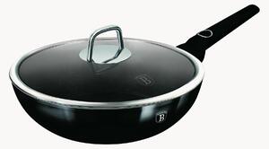 Wok z powłoką zapobiegającą przywieraniu z pokrywką Black Vantage