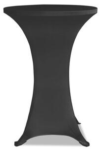 Obrus na stół barowy, Ø 80 cm, czarny, elastyczny, 2 szt
