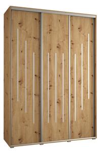 Szafa przesuwna wysoka Davos 8 180, gł. 60 cm artisan + artisan + srebrny