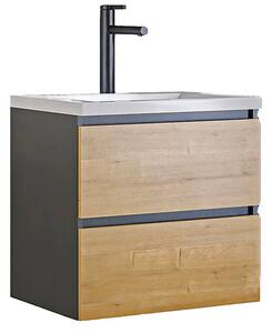 Wisząca szafka łazienkowa z umywalką - Moreno 2S 60 cm