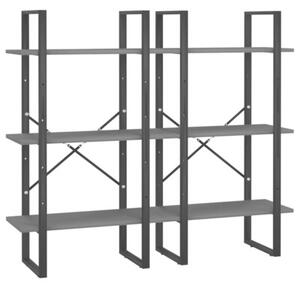 Regał na książki, szary, 60x30x210 cm, materiał drewnopochodny