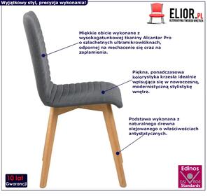Szare krzesło tapicerowane - Savio
