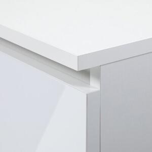 Szafka nocna, stolik, STILO, 2 szuflady, 40x35x40 cm, biel, mat | TYLETEGOTU