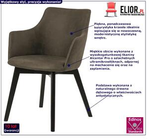 Oliwkowe krzesło tapicerowane - Elenor