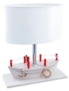 Biała lampka nocna dla dzieci statek - S184-Mirva