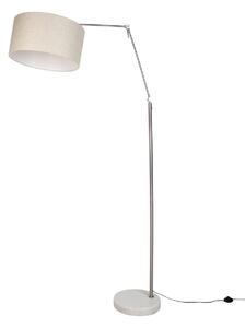 Lampa podłogowa stalowa z jasnoszarym abażurem 50 cm - Editor