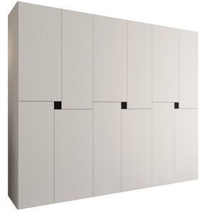 Szafa uchylna otwierana Tempo 240 wys. 203 cm biały + u. czarny