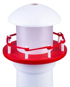 Biało-czerwona lampka LED na biurko latarnia - S186-Dinos