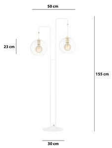 Biała nowoczesna lampa podłogowa - D034-Lisen