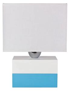 Biało-niebieska drewniana lampka dziecięca - S188-Kaspi