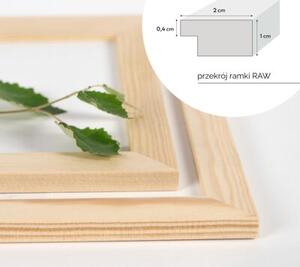 Ramka na zdjęcia 18x24 cm z drewna surowego sosnowa ramka DIY FRAMAI®