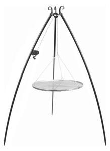 Grill na trójnogu 200 cm COOK KING z kołowrotkiem i rusztem 70 cm ze stali nierdzewnej